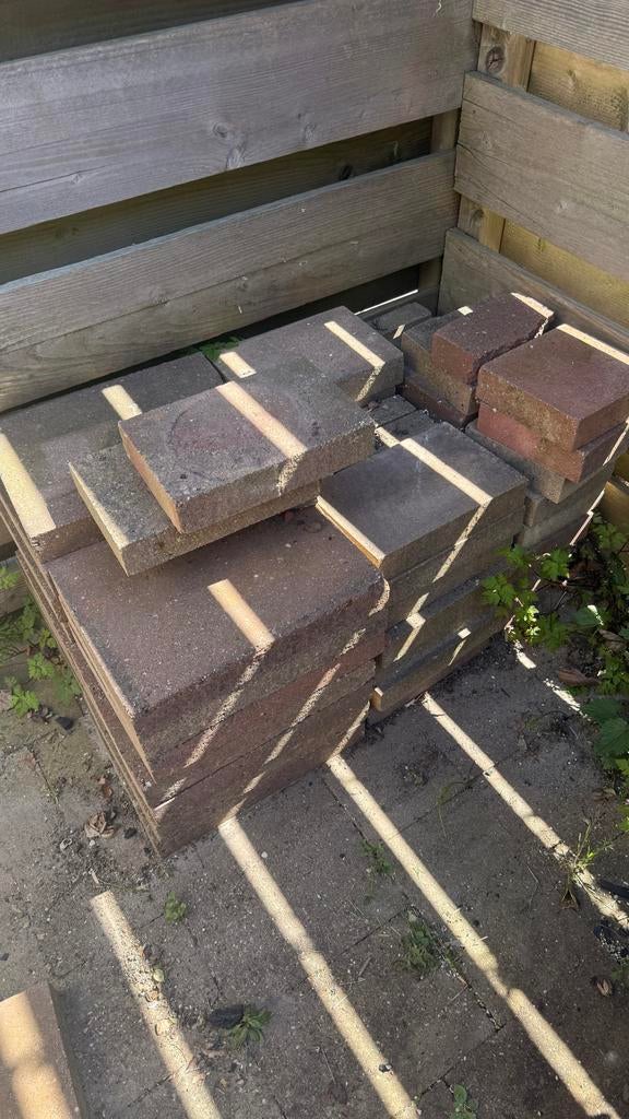 Gebruikte terrastegels, diverse maten, Tuin en Terras, Ophalen, Gebruikt, 10 m² of meer, Beton