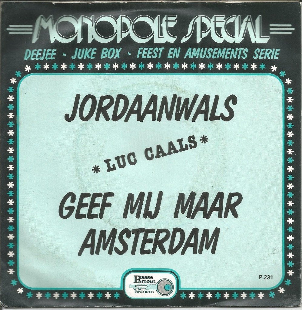 Luc Caals – Jordaanwals, Fotohoes, 7 inch, Ophalen of Verzenden, Zo goed als nieuw