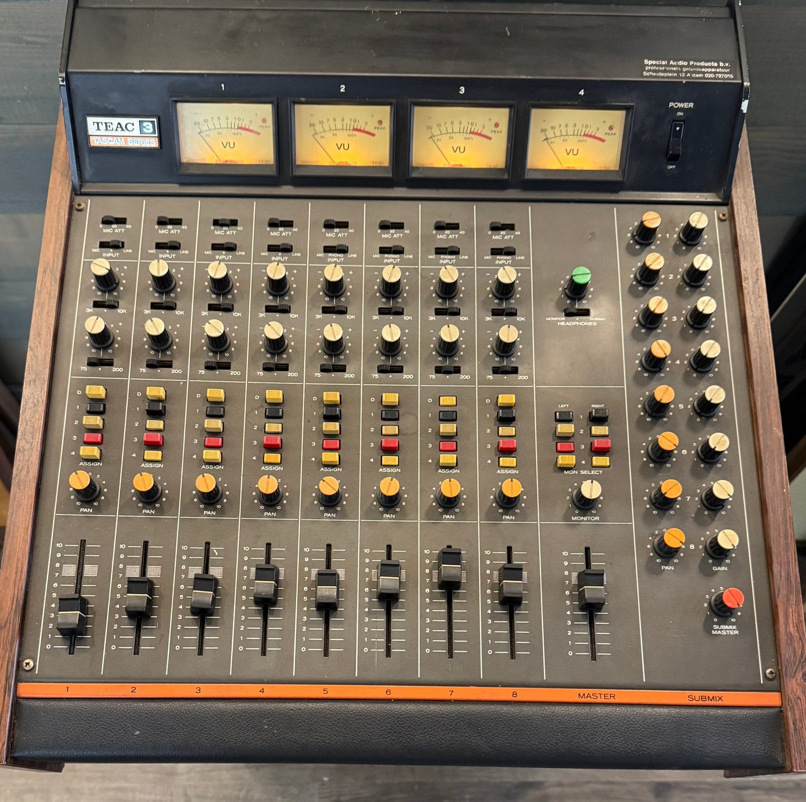 Vintage TEAC 3 Tascam Series mengpaneel, Ophalen, Zo goed als nieuw