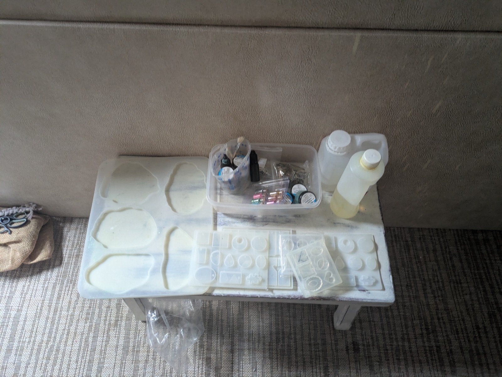 Epoxy set, hars en mallen, Ophalen of Verzenden, Zo goed als nieuw, Kunststof, Transparant