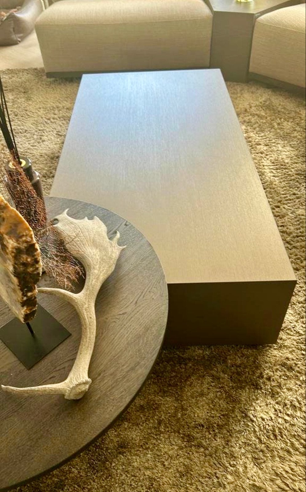 Salontafel bronze Decolegno in nieuwstaat, Huis en Inrichting, Tafels | Salontafels, Ophalen, Overige materialen, 100 tot 150 cm