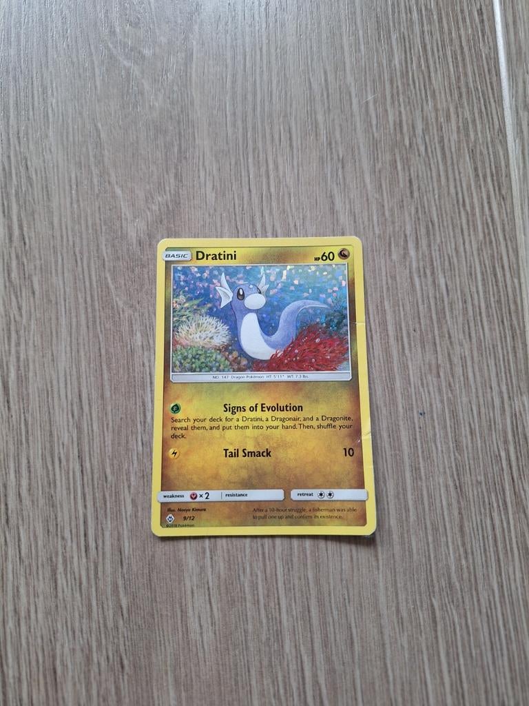 Pokémon kaart Dratini 9/12, Ophalen of Verzenden, Zo goed als nieuw, Losse kaart