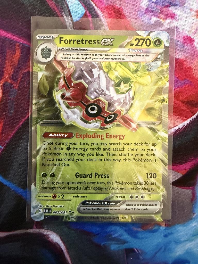 Pokemon Forretress ex (PAF 002) Paldean Fates, Ophalen of Verzenden, Nieuw, Losse kaart, Foil