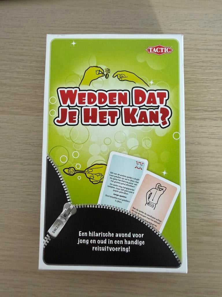 Wedden Dat Je Het Kan? - Reisspel (Tactic), Drie of vier spelers, Ophalen of Verzenden, Gebruikt, Reisspel