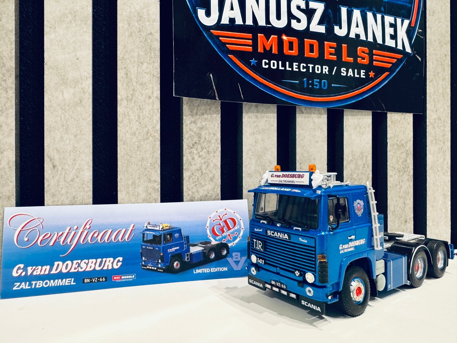 Scania 141 "G. VAN DOESBURG" Wsi 1:50, Ophalen of Verzenden, Nieuw, Bus of Vrachtwagen, Overige merken