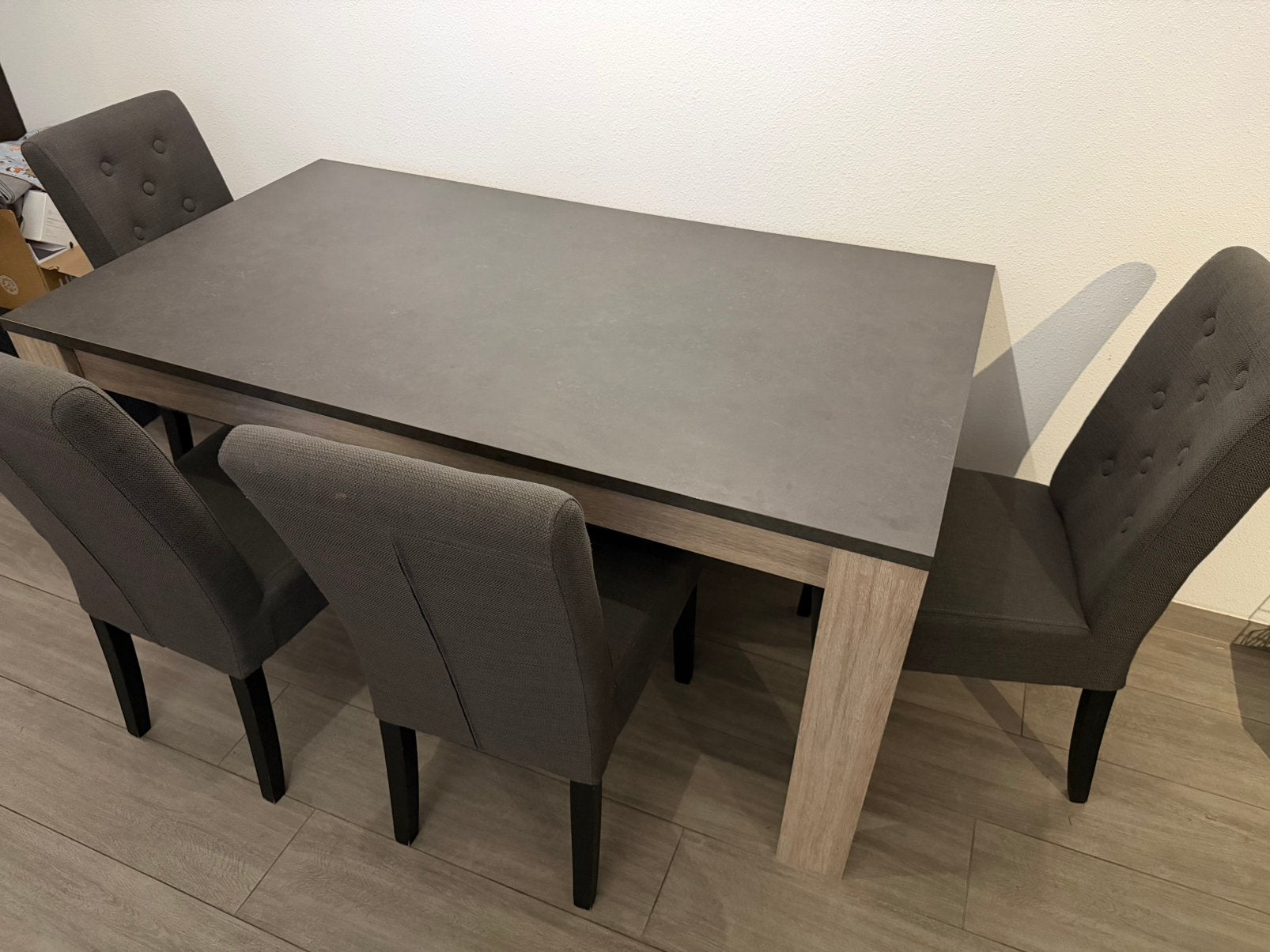 Eettafel incl. Stoelen 4x, Huis en Inrichting, Ophalen, Zo goed als nieuw, 4 tot 6 stoelen