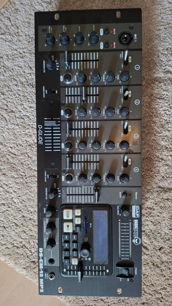 DAP Audio D-Glide DS-C60-MP3 DJ Mixer, Muziek en Instrumenten, Ophalen, Gebruikt, 5 tot 10 kanalen, Microfooningang