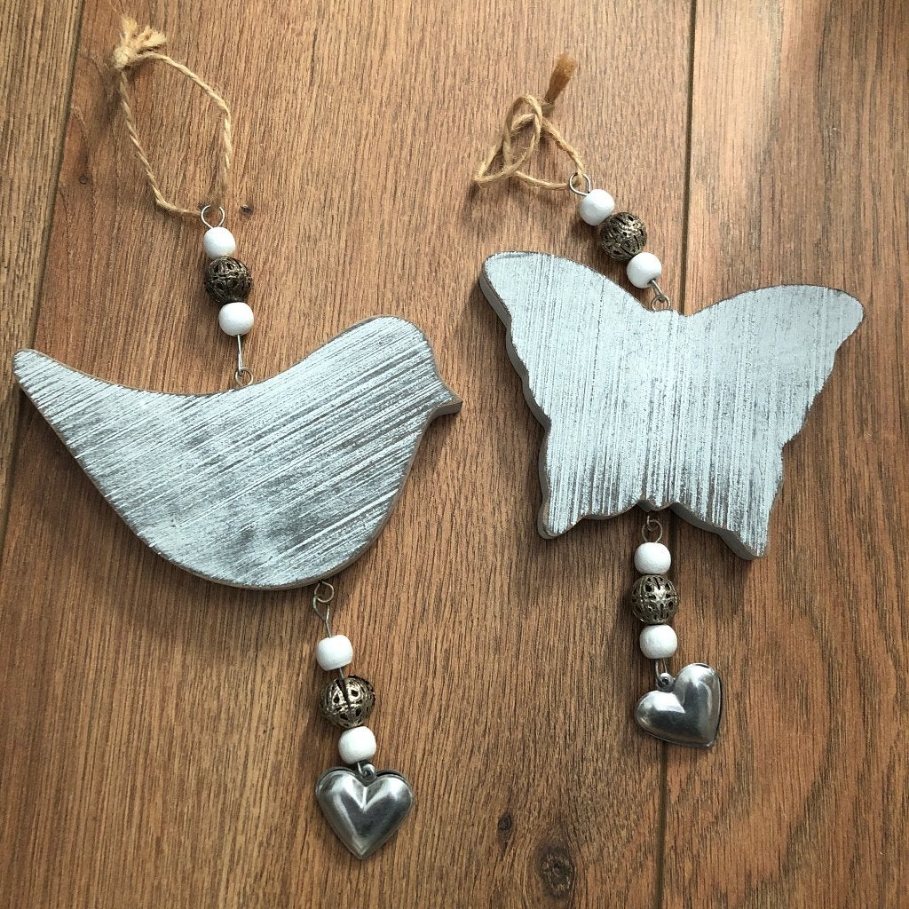 Leuke woon decoratie Vlinder & Vogel, Ophalen, Nieuw, Hout