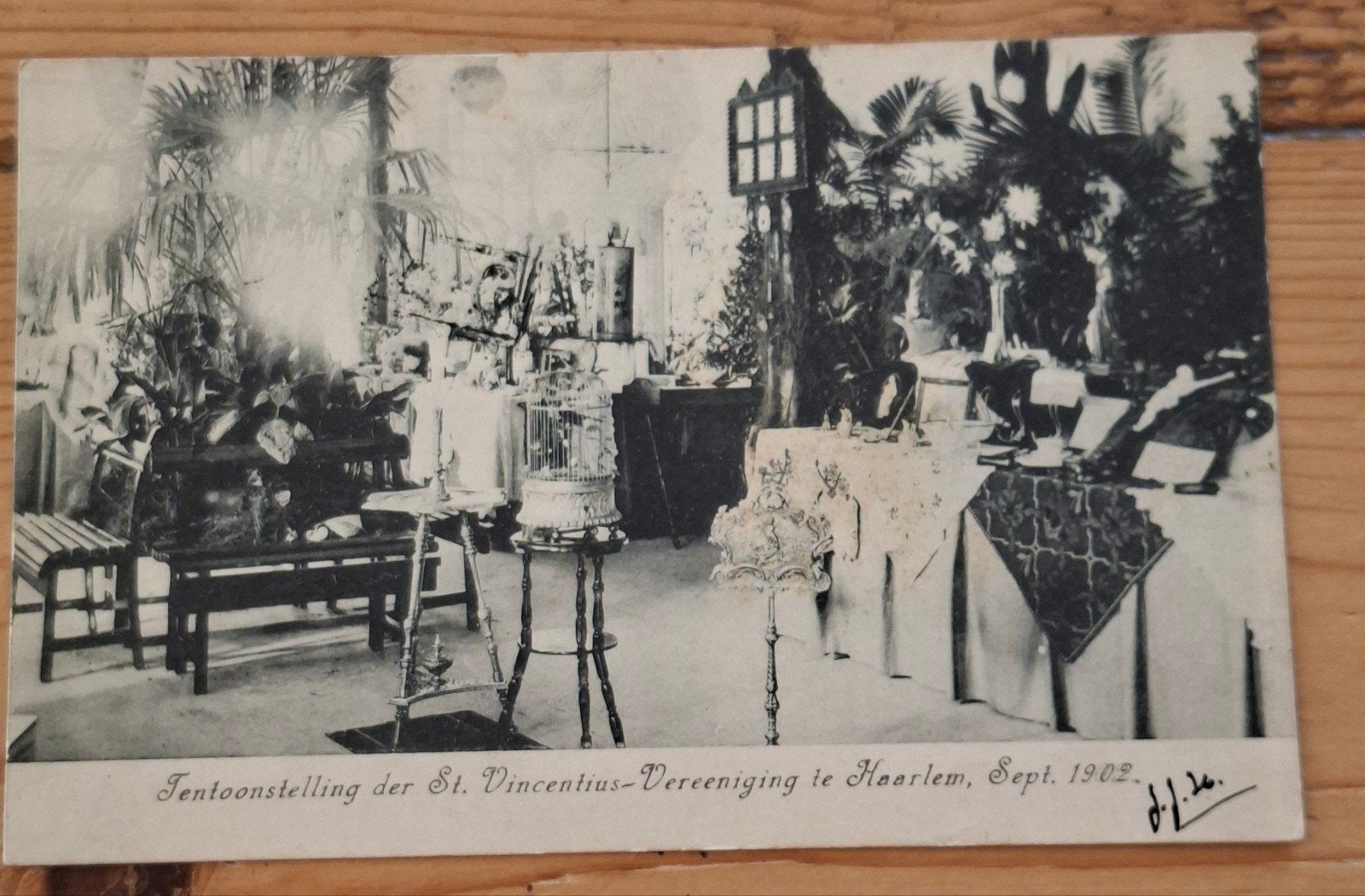 gelopen kaart 1902 Haarlem st vincentiusvereniging  tentoon, Verzamelen, Ophalen of Verzenden, Voor 1920, Noord-Holland
