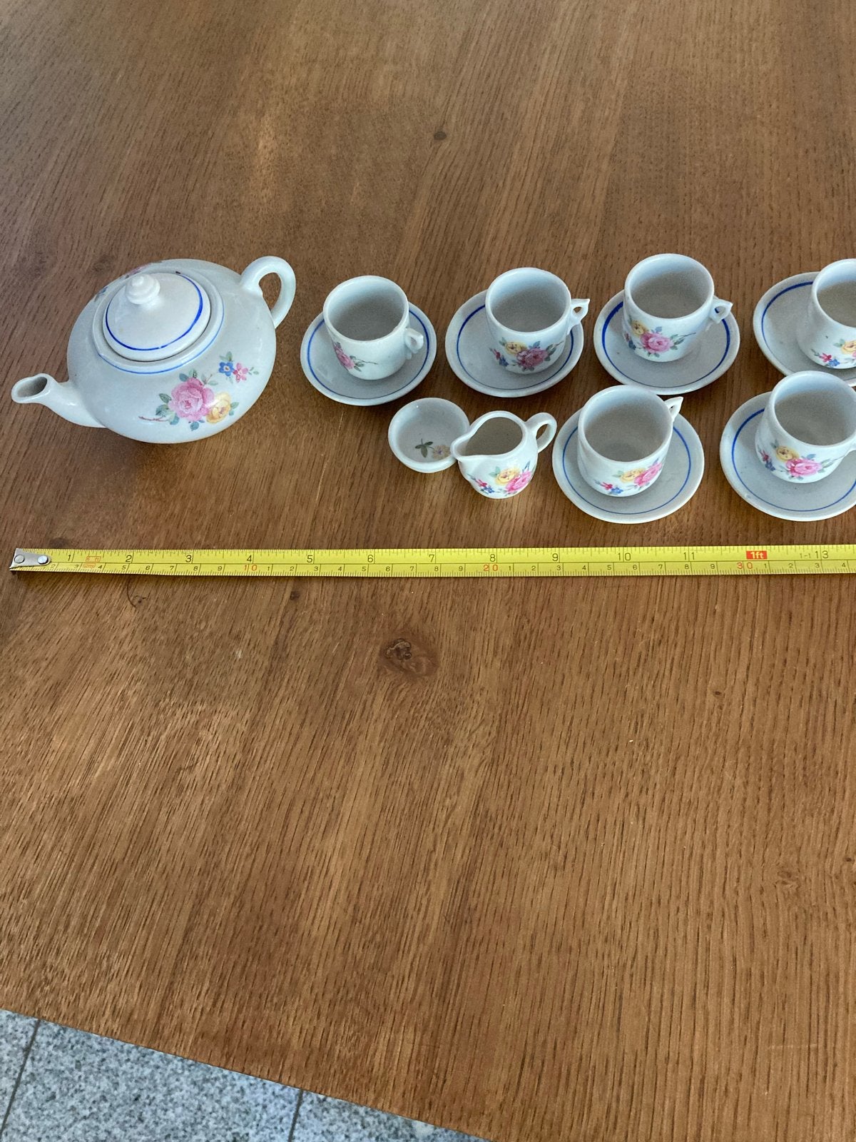 Kinderserviesje van ongeveer 65 jaar oud, Ophalen of Verzenden, Gebruikt