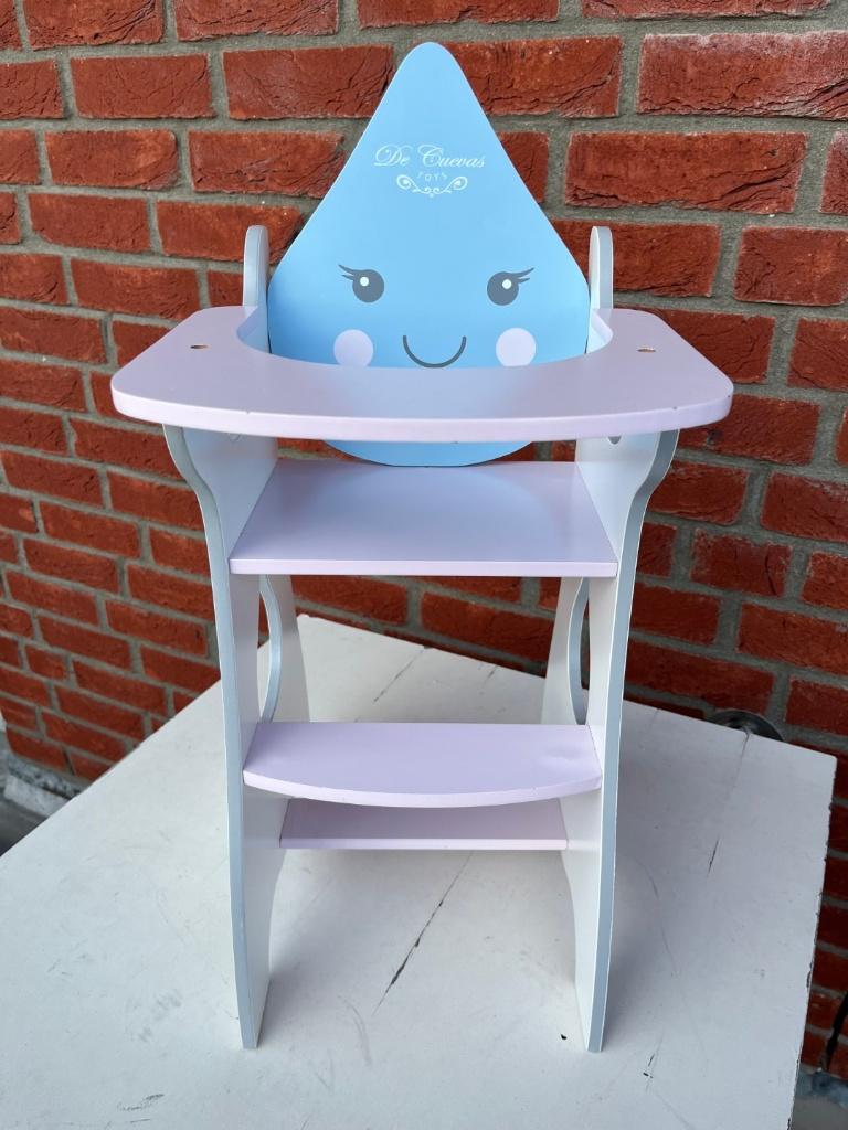 Houten poppenstoel (wit/rose) (ZGAN), Ophalen of Verzenden, Zo goed als nieuw, Babypop