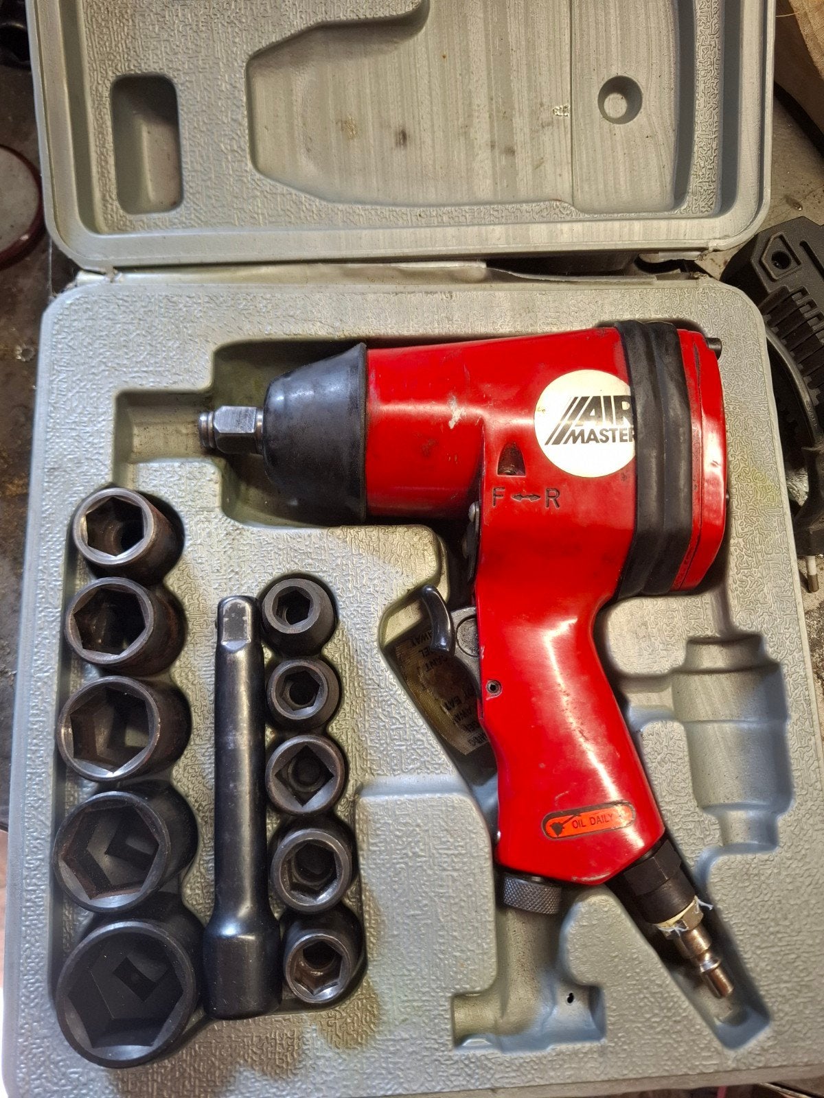 Air Master slagmoersleutel met doppen set, Ophalen of Verzenden, Gebruikt, Overige typen, Overige merken