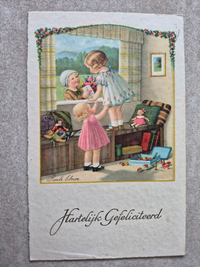Pauli Ebner kinderkaart Nr. 17, Ophalen of Verzenden, 1940 tot 1960, Gelopen, Kinderen