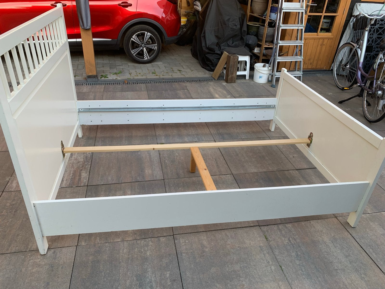 Ombouw ledikant 200x140 cm, gebruikt, zonder lattenbodems, Huis en Inrichting, Slaapkamer | Bedden, Ophalen, Gebruikt, Tweepersoons