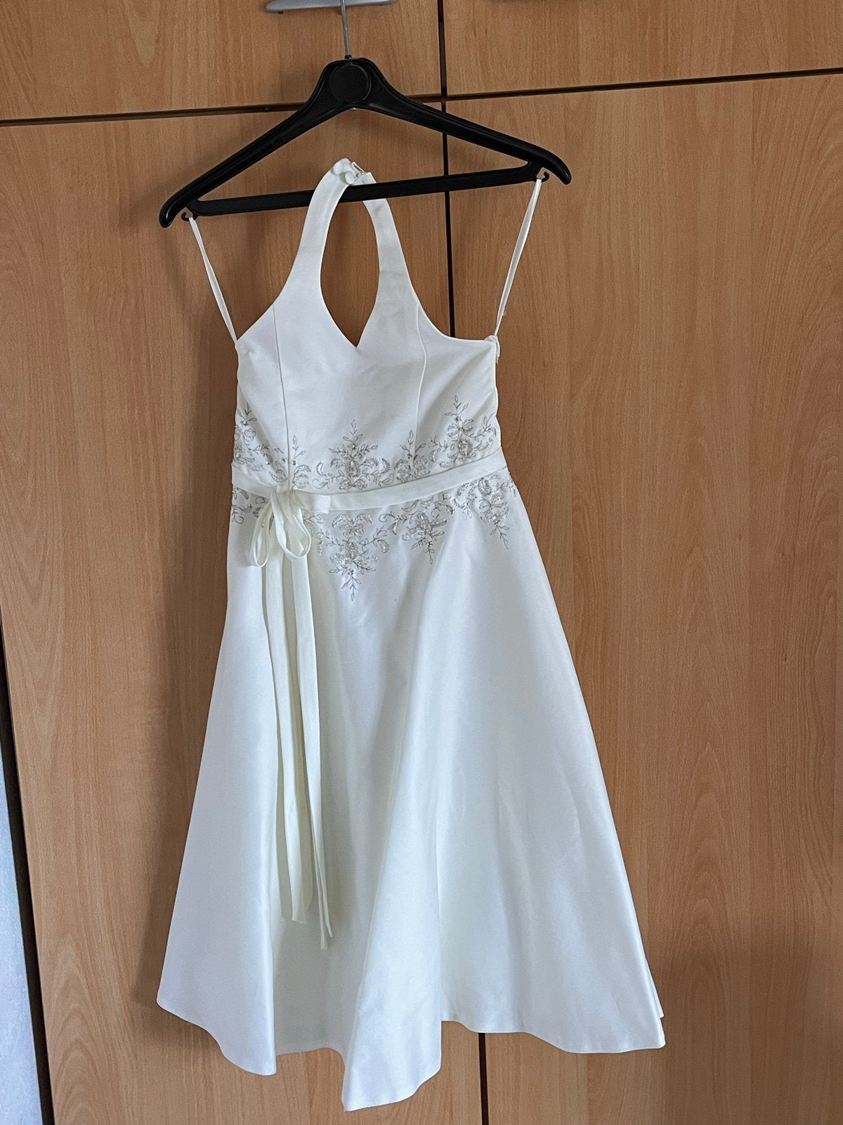 Witte gala/bruidsjurkjes met borduursels, Wit, Ophalen of Verzenden, Zo goed als nieuw, Maat 34 (XS) of kleiner