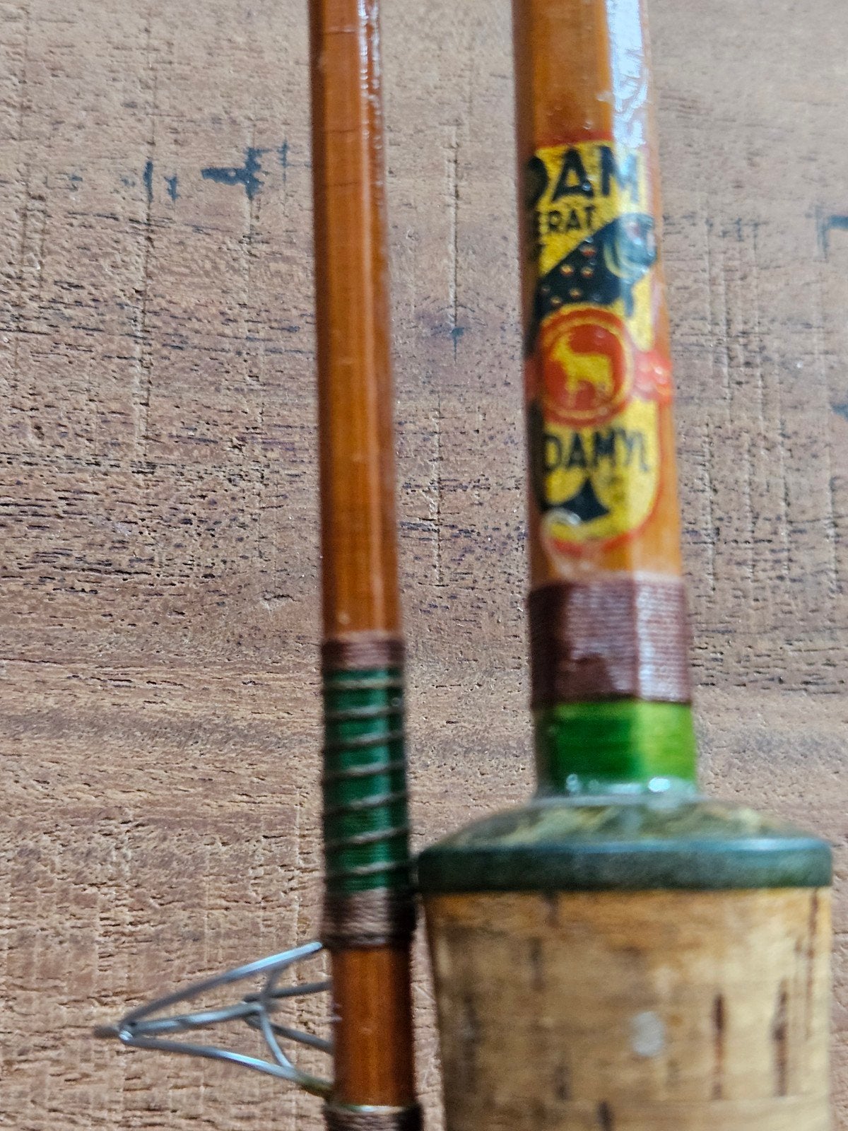 oude splitcane hengel van DAM, Ophalen, Werphengel