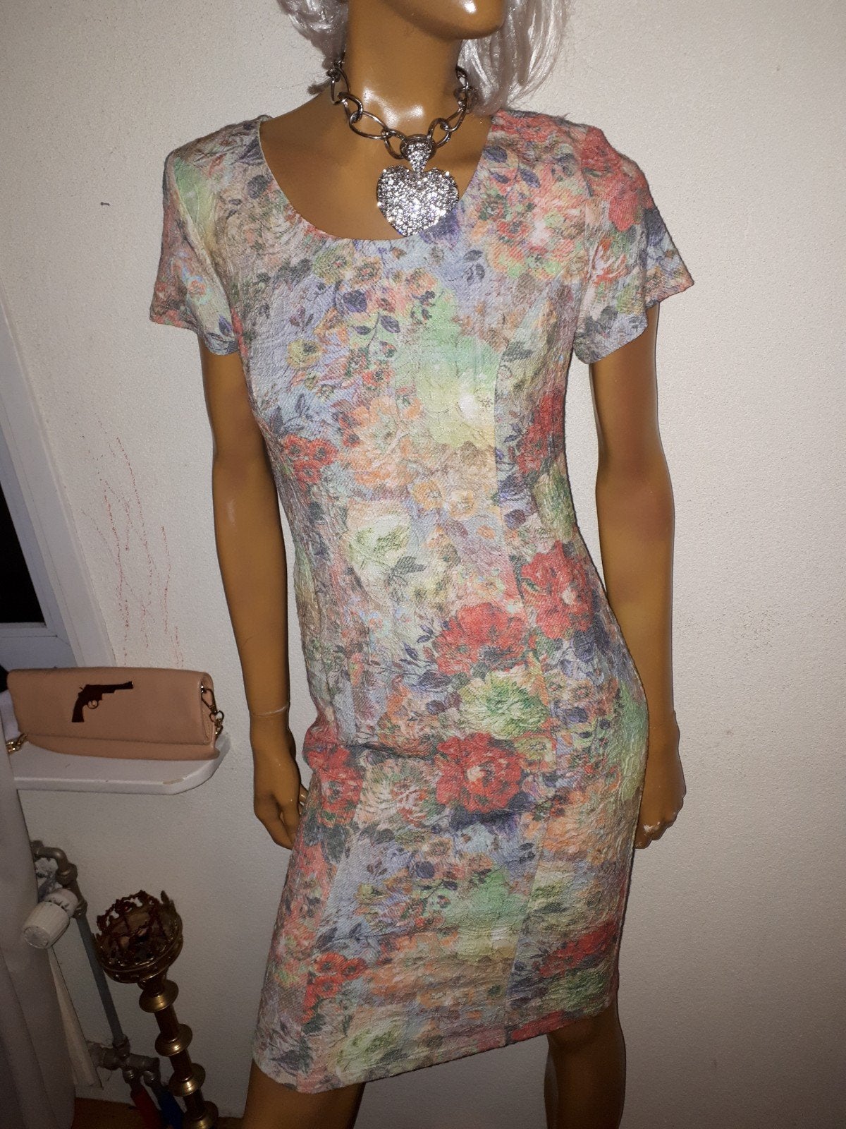Donna Dura Bloemenprint Jurk Maat 36 zgan, Kleding | Dames, Jurken, Overige kleuren, Ophalen of Verzenden, Zo goed als nieuw, Maat 36 (S)
