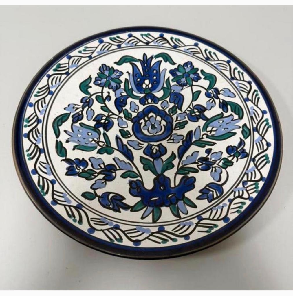 Vintage Handbeschilderd Decoratiebord Orientaals Iznik 32 cm, Ophalen of Verzenden