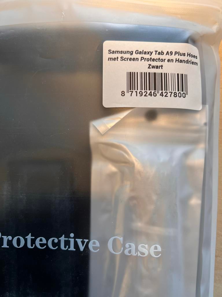 Samsung Galaxy Tab A9 Plus Hoes met Screen Protector Zwart, Computers en Software, Tablet-hoezen, Ophalen of Verzenden, Nieuw