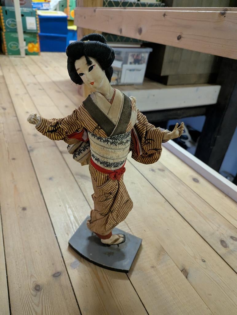 Vintage Japanse Geisha Kimono Pop - Handgemaakt, Verzamelen, Ophalen, Gebruikt, Pop