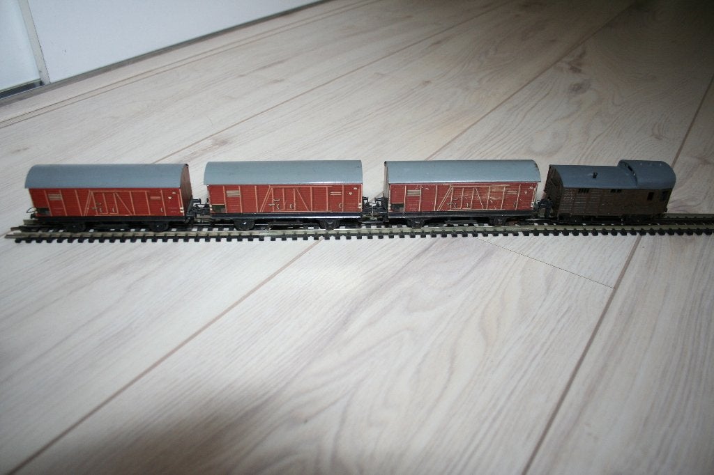 trix express blikken goederen wagons, Gebruikt, Gelijkstroom, Trix, Wagon