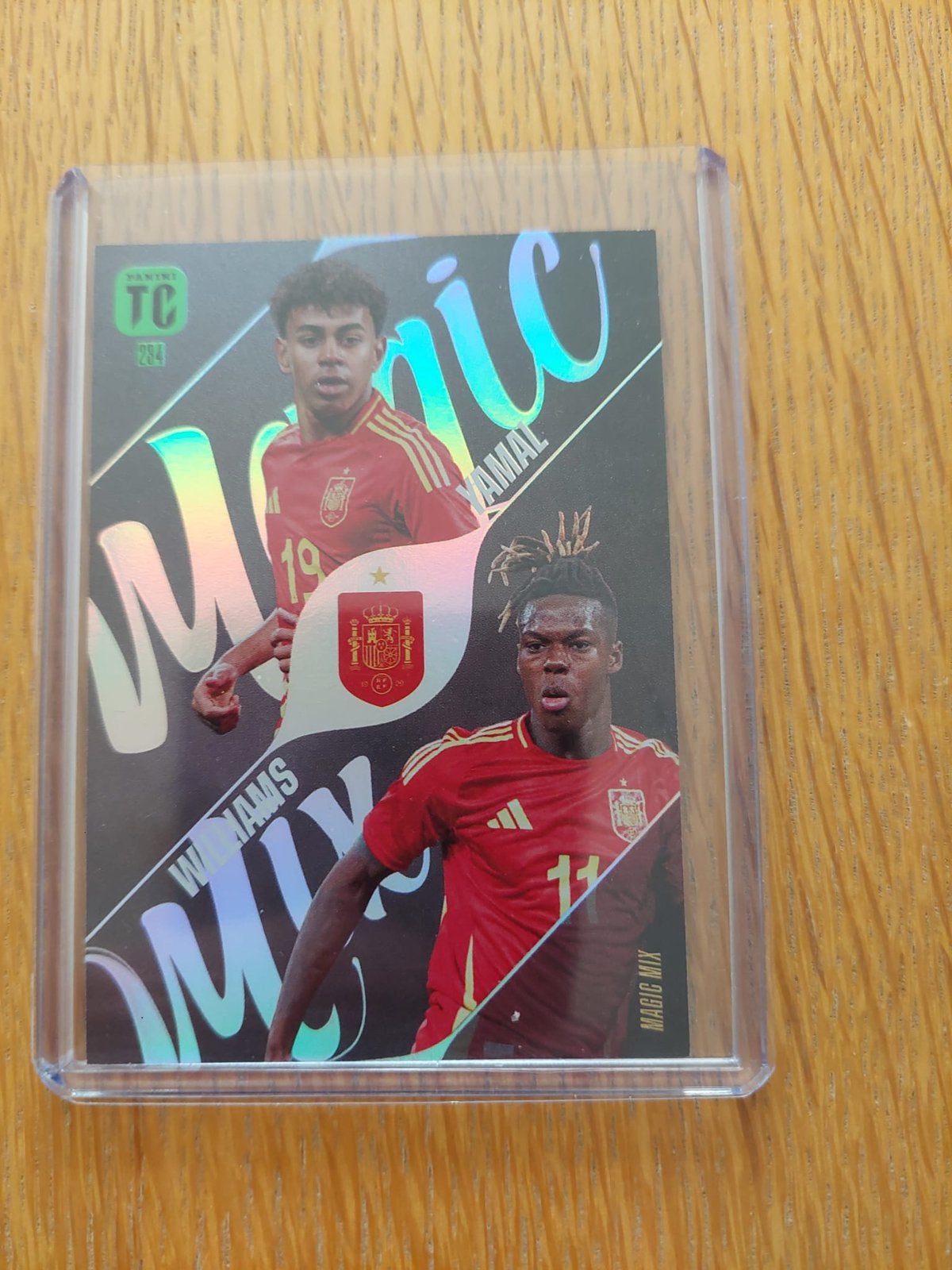 Lamine Yamal Nico Williams Spanje Panini Refractor, Ophalen of Verzenden, Zo goed als nieuw, Plaatje