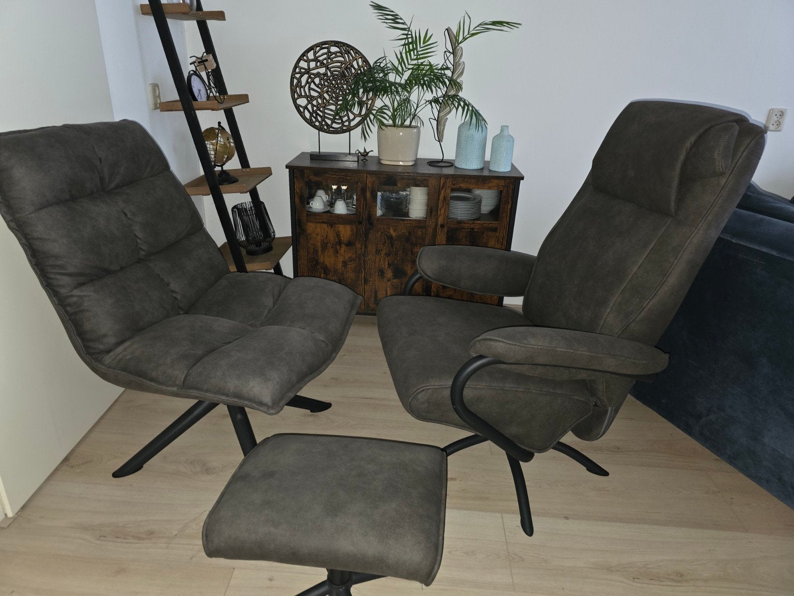 Leen Bakker Relaxfauteuil Vincent 3 stuks, Huis en Inrichting, Ophalen of Verzenden, Zo goed als nieuw, 75 tot 100 cm, Stof