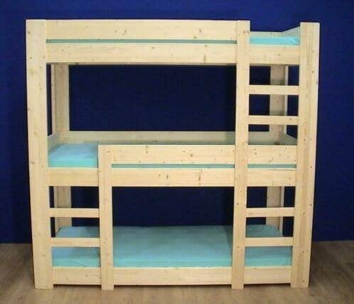 6-persoons Stapelbed Harrie 3 hoog 120x190/180x220, 90 cm, Ophalen of Verzenden, Stapelbed, Nieuw