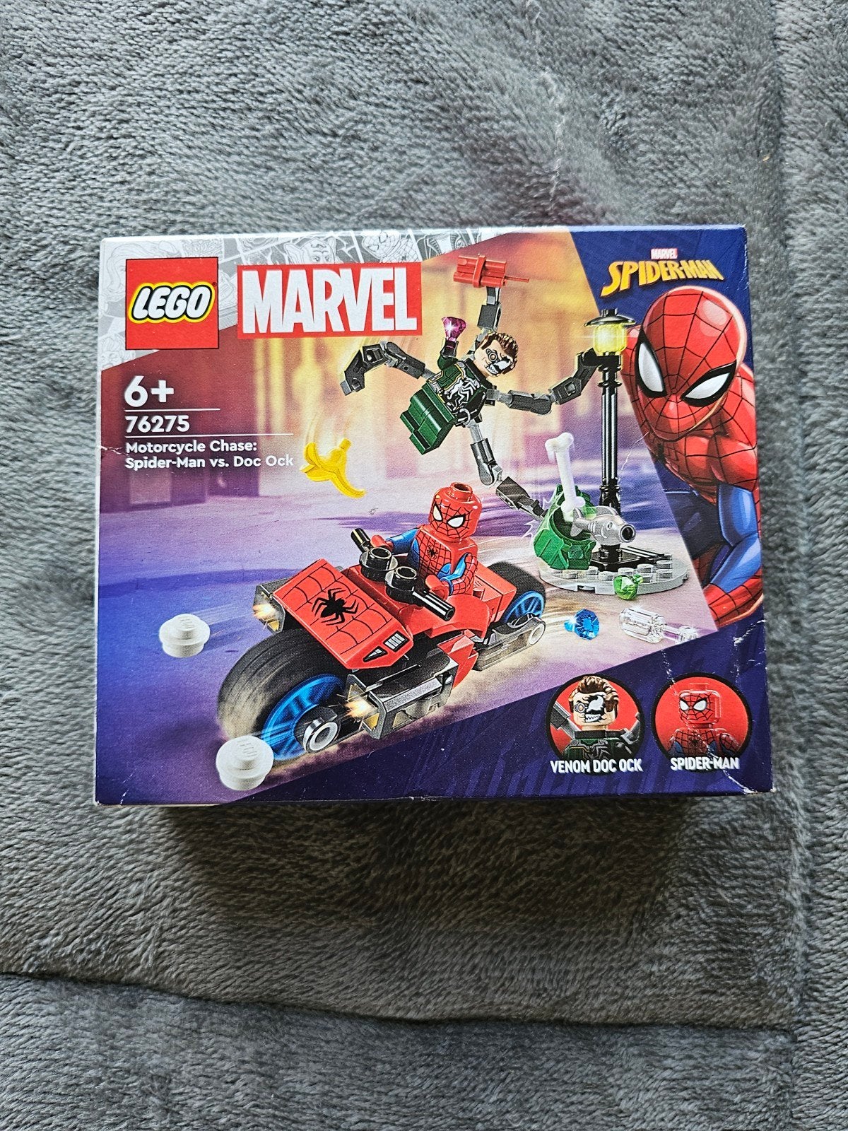 LEGO Marvel Spider-Man vs. Doc Ock Motorfiets Achtervolging, Ophalen, Marvel, Lego, Nieuw