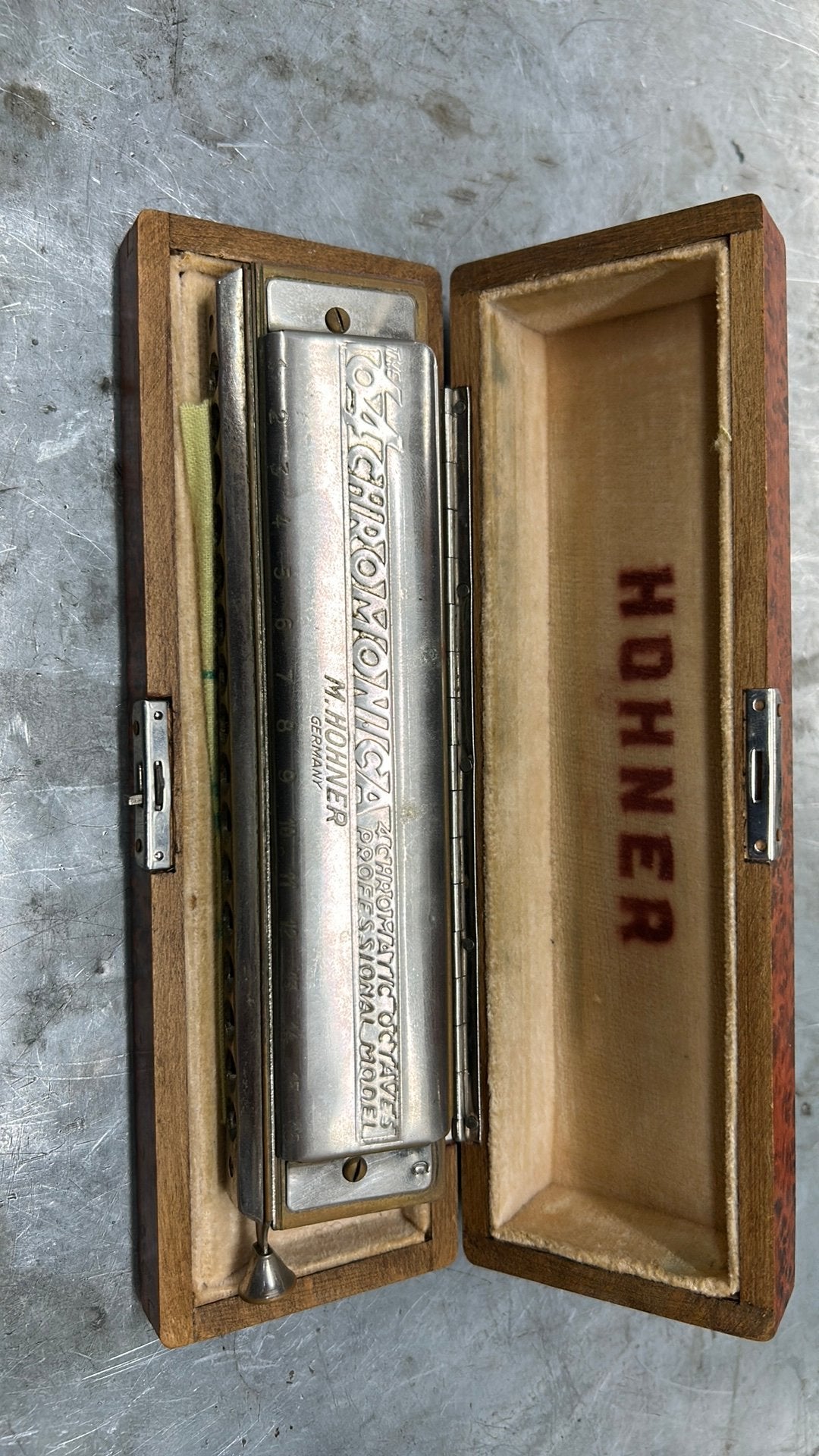 Hohner The 64 Chromonica mondharmonica met koffer, Ophalen, Gebruikt, Overige typen, Chromatisch