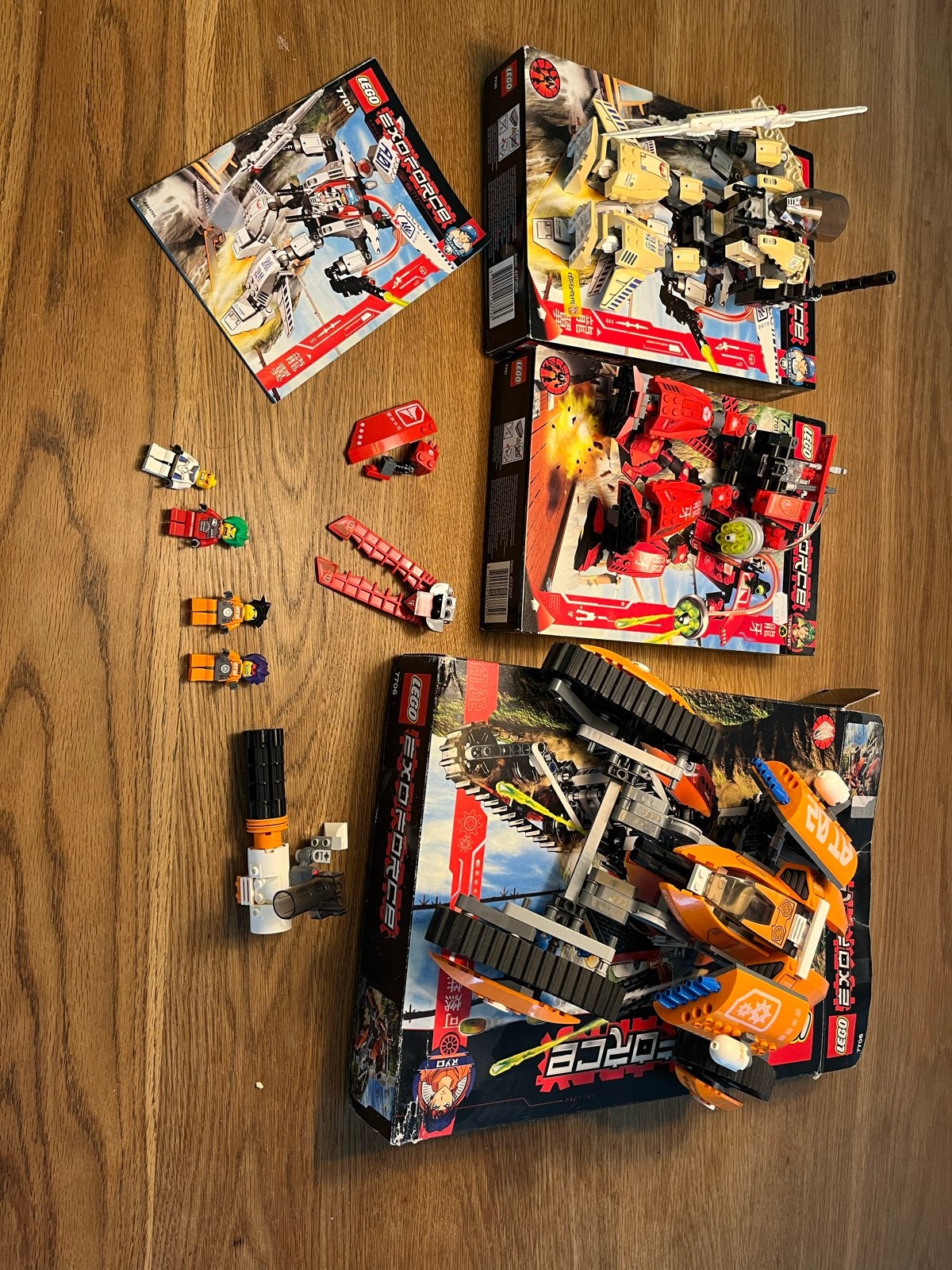 Lego Exoforce sets: 7700, 7701, 7706, Gebruikt, Lego, Ophalen of Verzenden, Inclusief doos