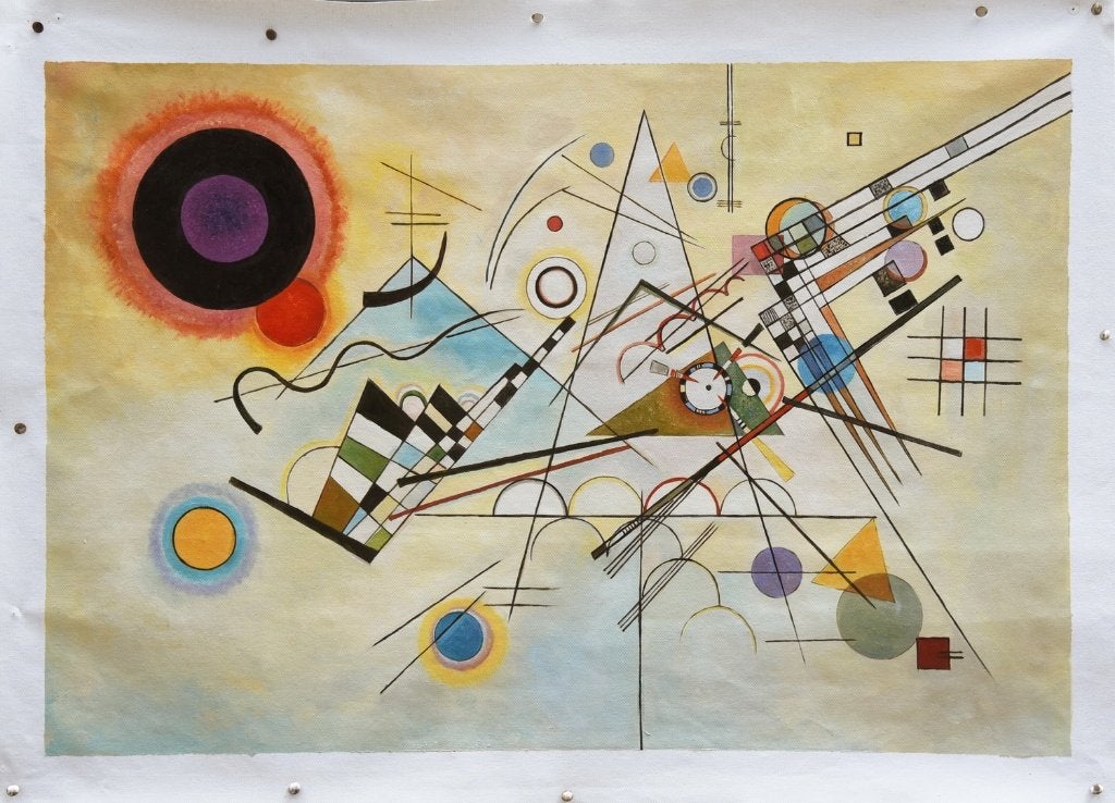 Olieverf replica Kandinsky: Compositie VIII, Antiek en Kunst, Kunst | Schilderijen | Klassiek, Handgeschilderd, Olieverf, Overige onderwerpen