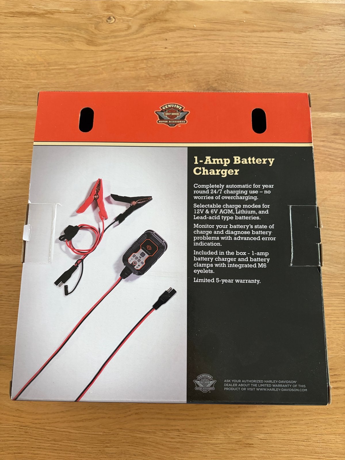 Harley-Davidson 1-Amp Acculader - Nieuw in doos, Motoren, Ophalen of Verzenden, Nieuw