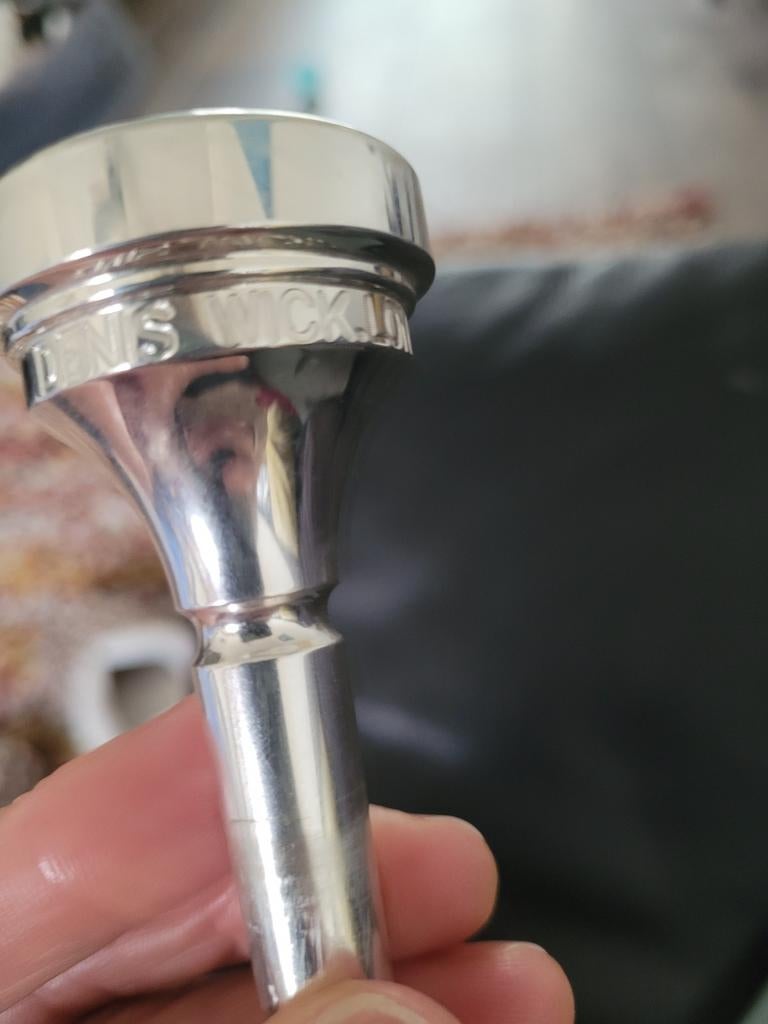 Trombone mondstuk Denis Wick 10cs (vgl 7c) kleine boring, Ophalen of Verzenden, Zo goed als nieuw, Bes-trompet