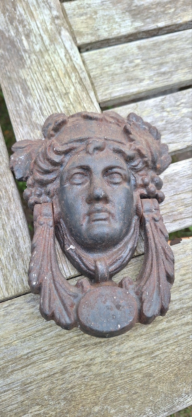 Gietijzeren deurklopper. Kop. 20 cm, Ophalen of Verzenden, Gebruikt