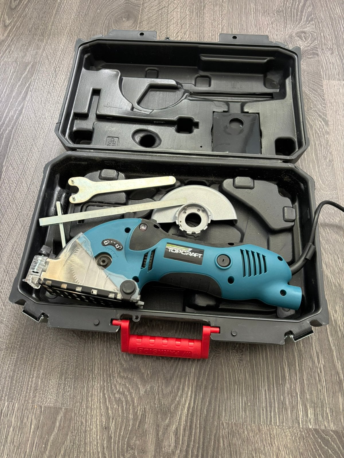 Nieuwe Topcraft Mini-Handcirkelzaag 450W, Doe-het-zelf en Verbouw, Gereedschap | Zaagmachines, Cirkelzaag, Nieuw, Ophalen of Verzenden