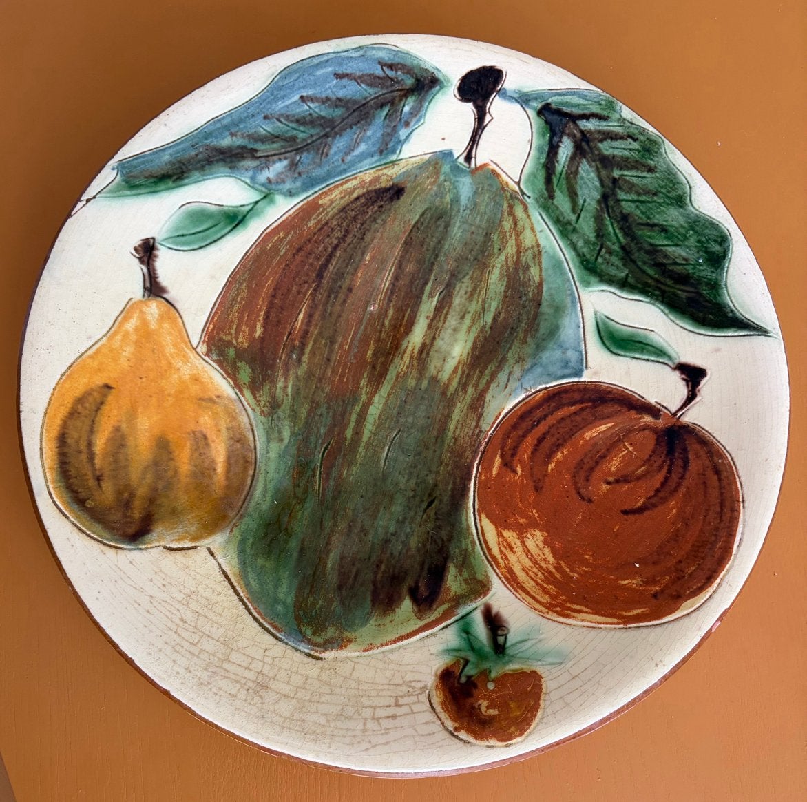 Vintage Puigdemont Keramiek Schaal met Fruitdecor, Antiek en Kunst, Antiek | Keramiek en Aardewerk, Ophalen of Verzenden