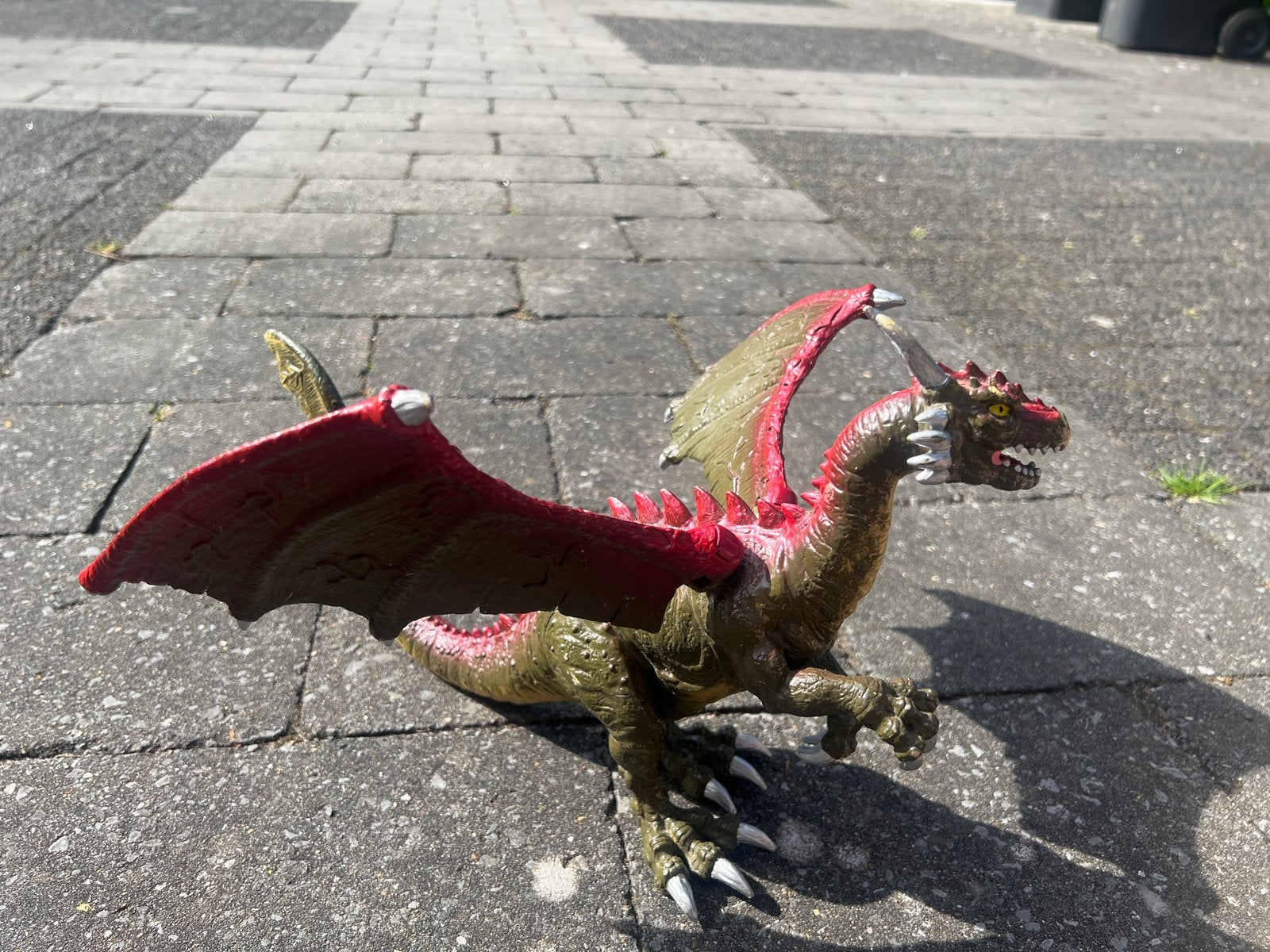 Grote draak speelgoedfiguur met beweegbare vleugels, Ophalen of Verzenden, Gebruikt, Jongen of Meisje