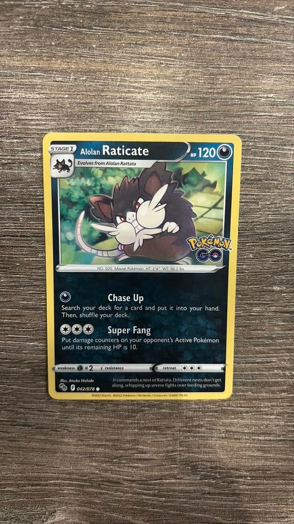 PGO Alolan Raticate 042/078, Ophalen of Verzenden, Zo goed als nieuw