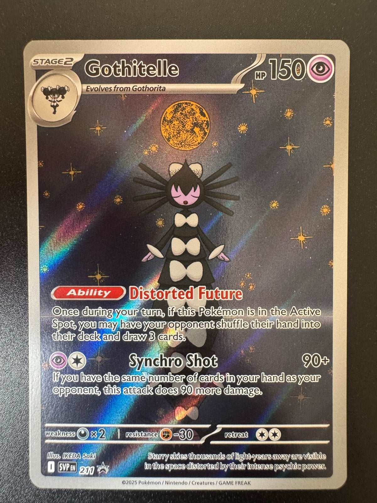 Gothitelle 211/198 SV01I Full Art Pokémon Kaart, Ophalen of Verzenden, Zo goed als nieuw, Losse kaart, Foil