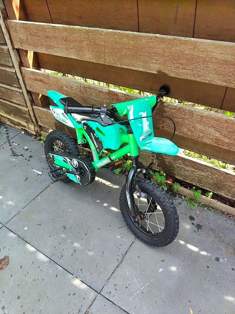 Volare kinderfiets in motorcross stijl, Ophalen, Gebruikt, Minder dan 16 inch