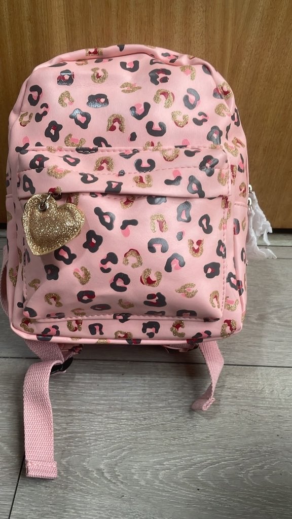 Nieuwe Meisjes Rugtas | Roze Panterprint met Glitters, Ophalen of Verzenden, Nieuw, Overige merken, 30 tot 45 cm