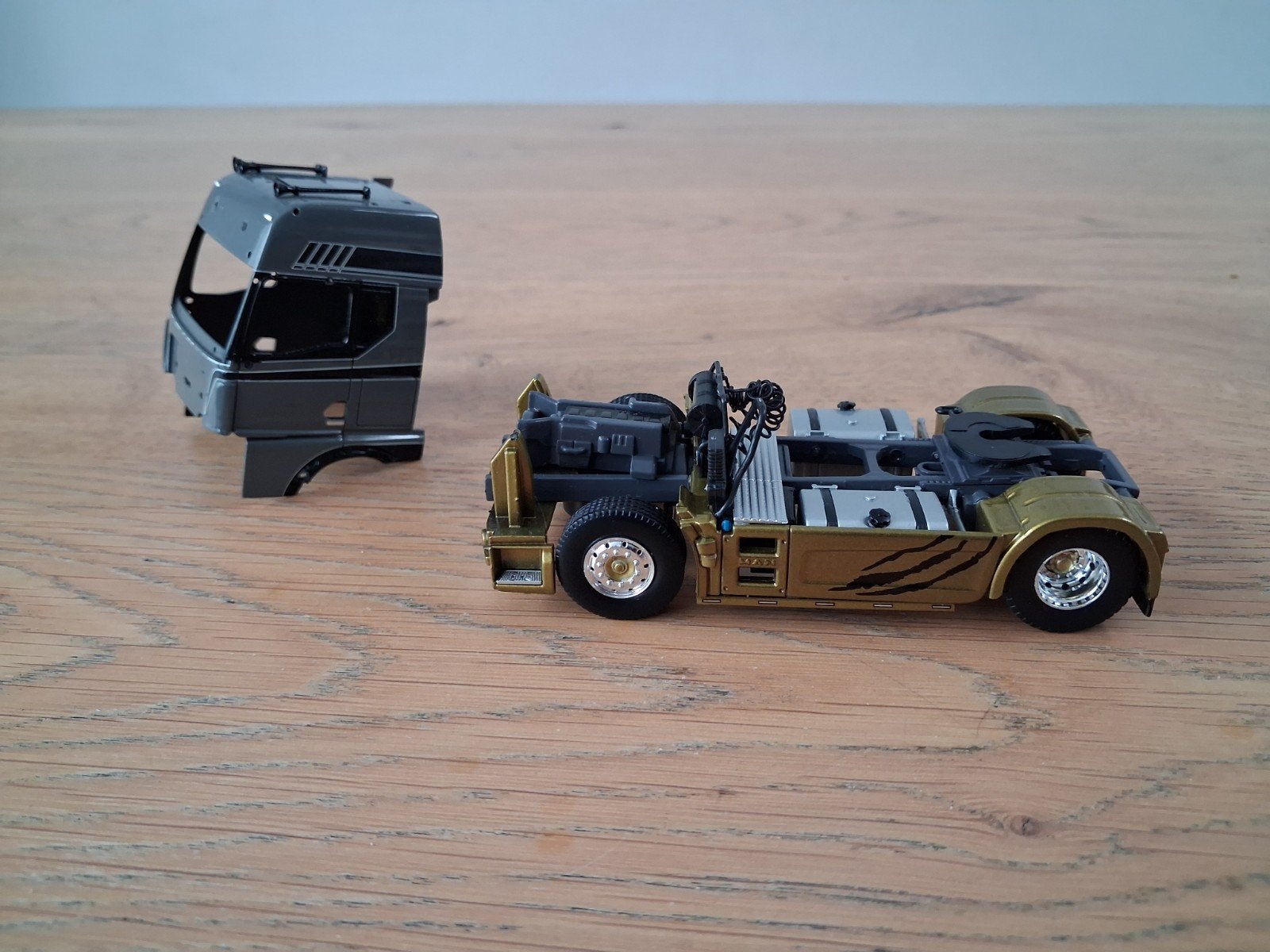 Tekno MAN TGX cabine en chassis, Hobby en Vrije tijd, Modelauto's | 1:50, Ophalen of Verzenden, Gebruikt, Bus of Vrachtwagen, Tekno