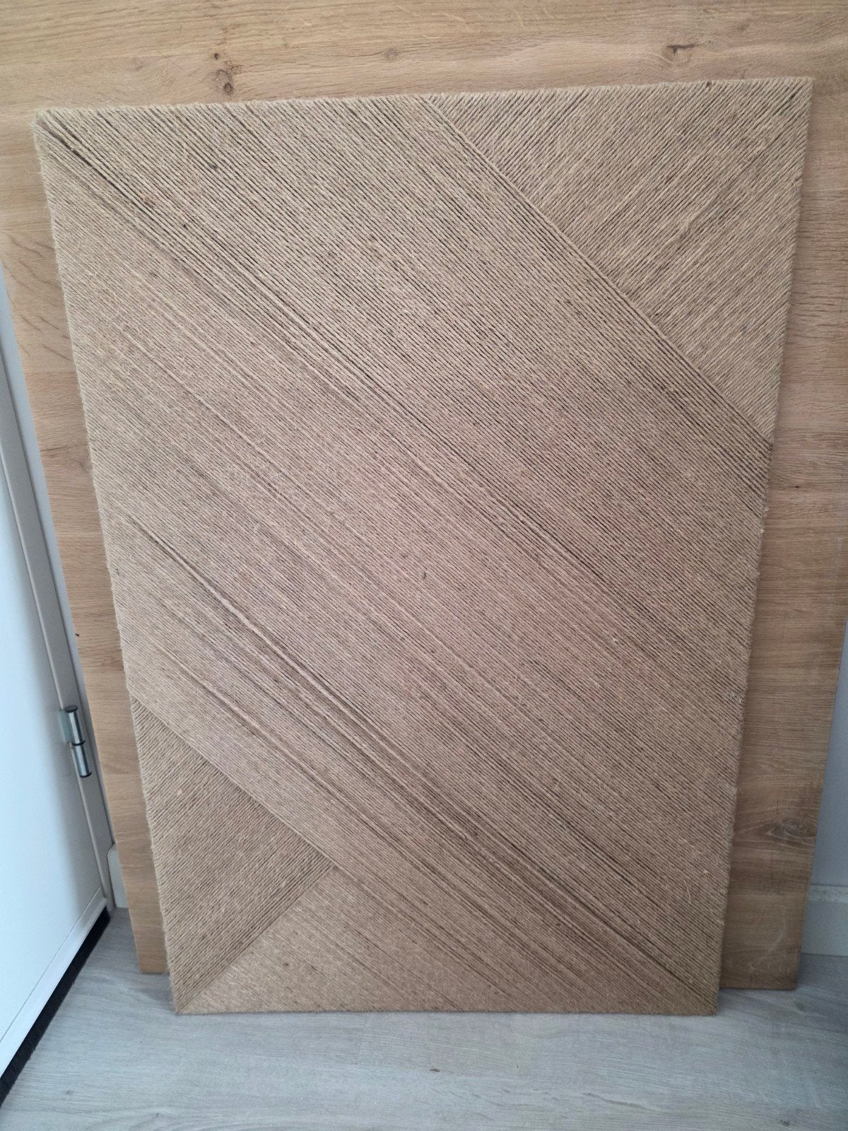Jute wanddecoratie 61x290 cm, Gebruikt, Bruin, Natuurlijk, Boho, 200 cm of meer
