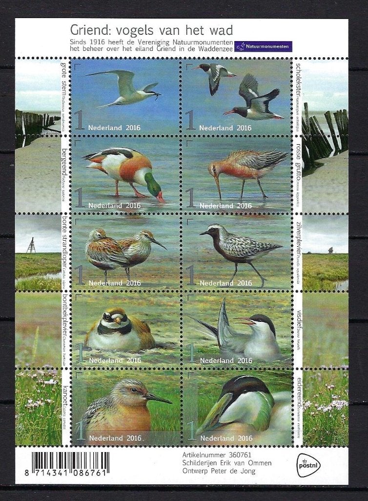 NVPH V3401/V3410 (Vogels van het Wad) Postfris, Ophalen of Verzenden, Na 1940, Postfris