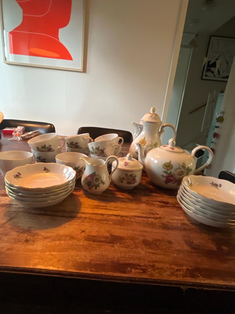 Vintage Beiers porseleinen theeservies Bavaria, Antiek en Kunst, Antiek | Servies compleet, Ophalen