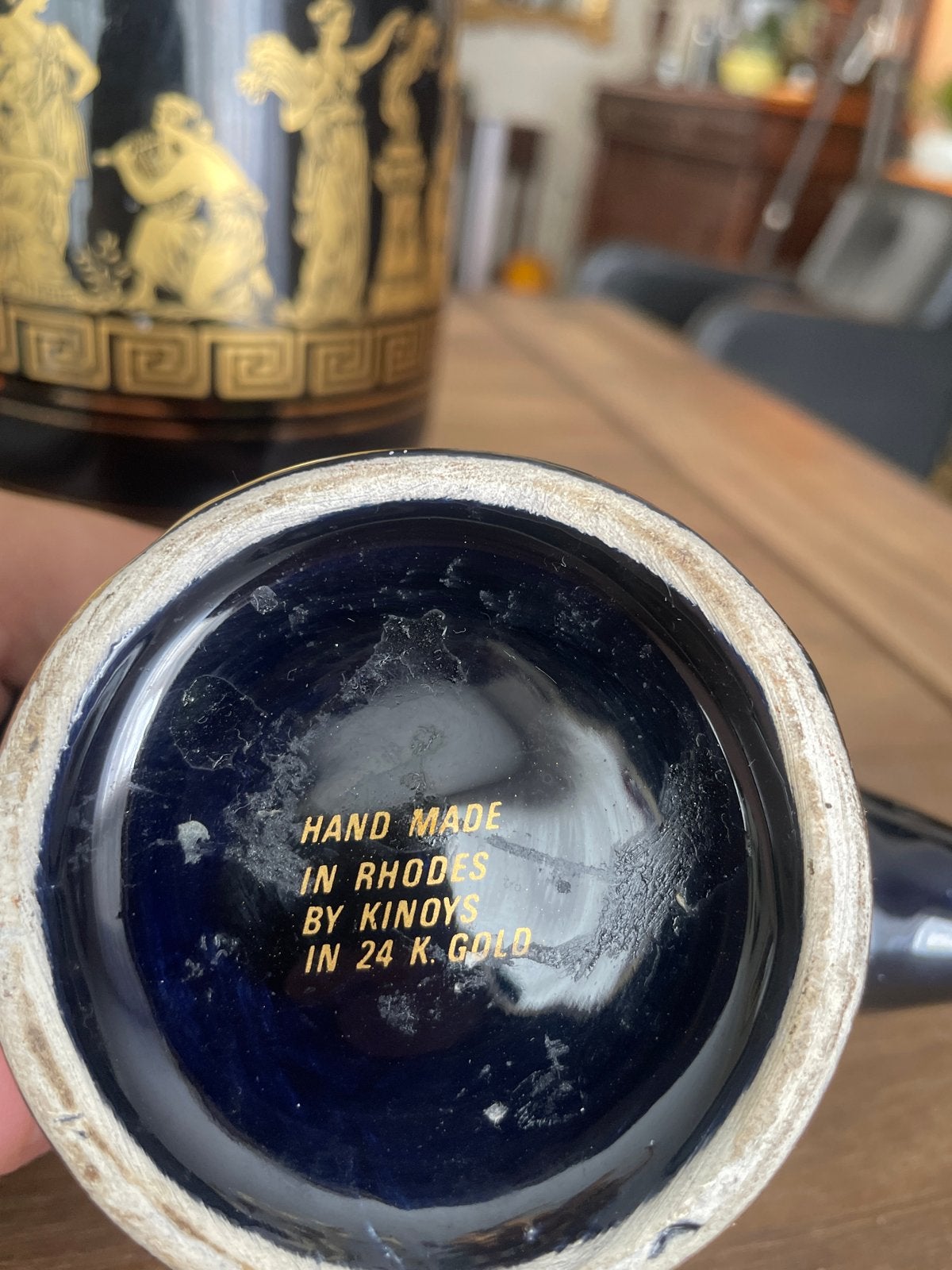 Prachtige handgemaakte Kinoy's vaas en schaal in 24K goud, Antiek en Kunst, Ophalen of Verzenden