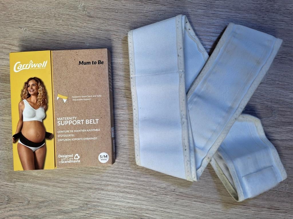 Carriwell Zwangerschapsbuikband - Maat S/M - Wit, Maat 38/40 (M), Ophalen of Verzenden, Carriwell, Gedragen