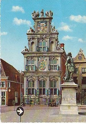 Ansichtkaart 	Hoorn	Westfries Museum	Standbeeld JPzn Coen, Verzenden, 1960 tot 1980, Gelopen, Noord-Holland