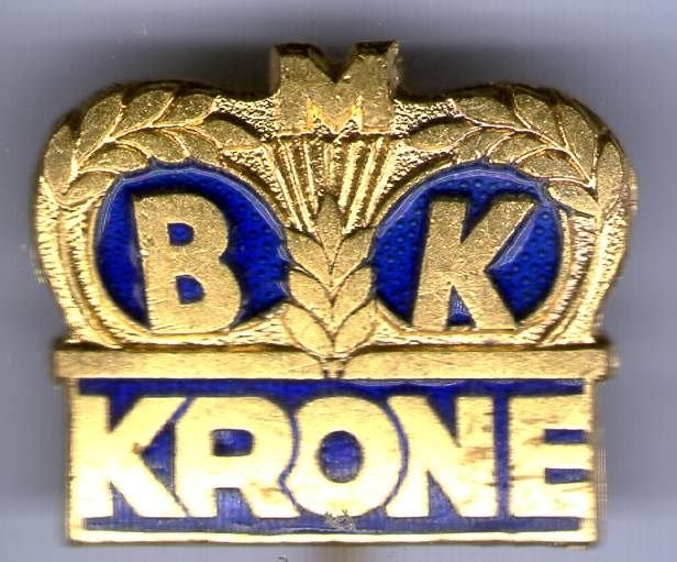 BK KRONE koper/blik landbouwmachines speldje ( F_175), Verzenden, Zo goed als nieuw, Transport, Speldje of Pin